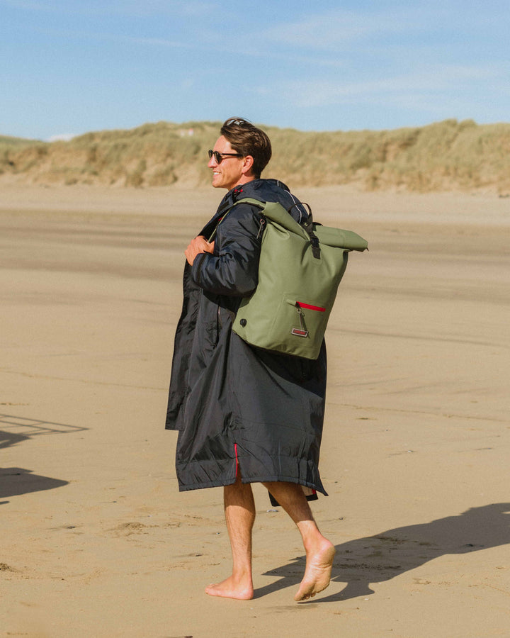 Roll-Top Rucksack - Moss Green
