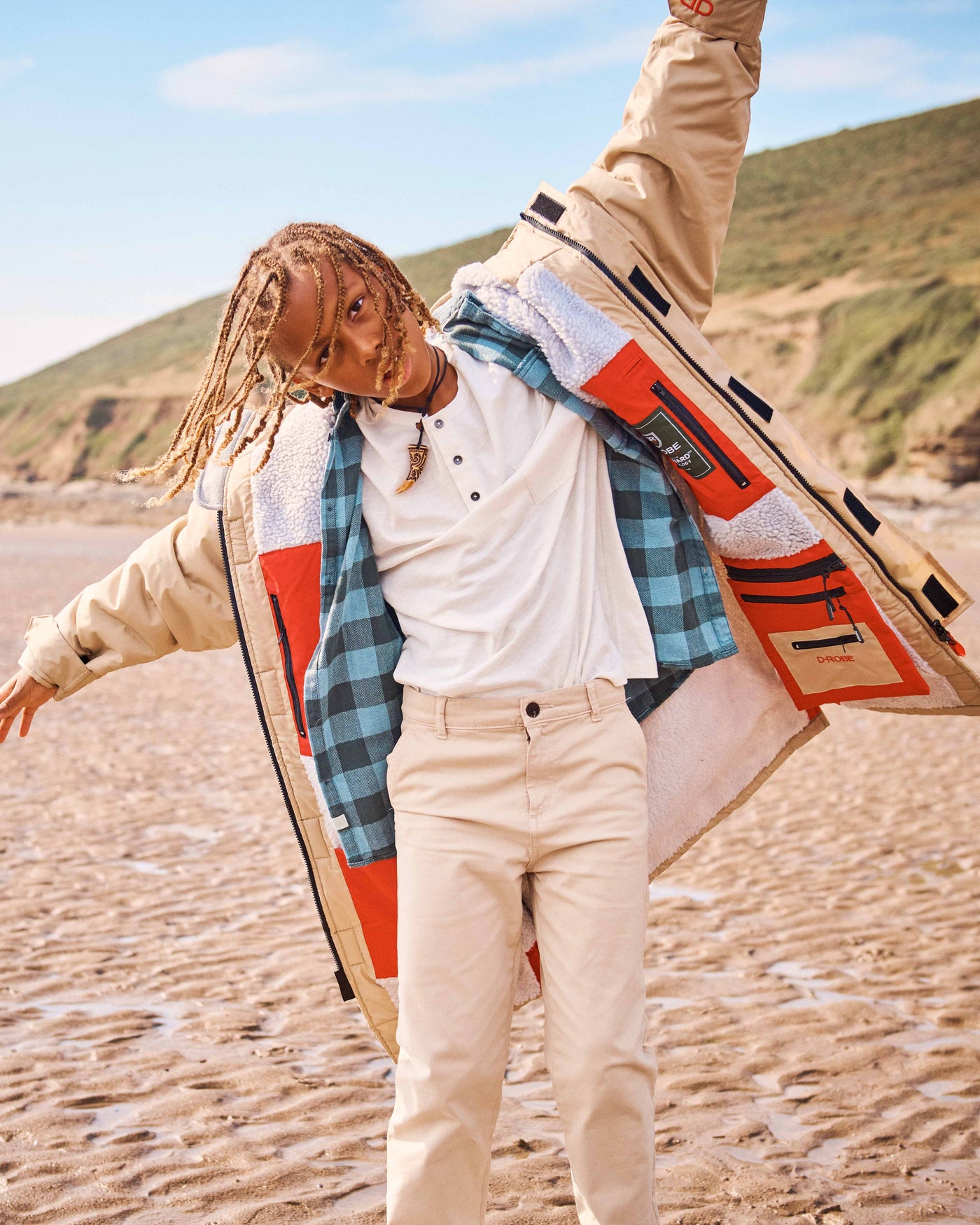 Junior Beaufort Robe - Warm Sand