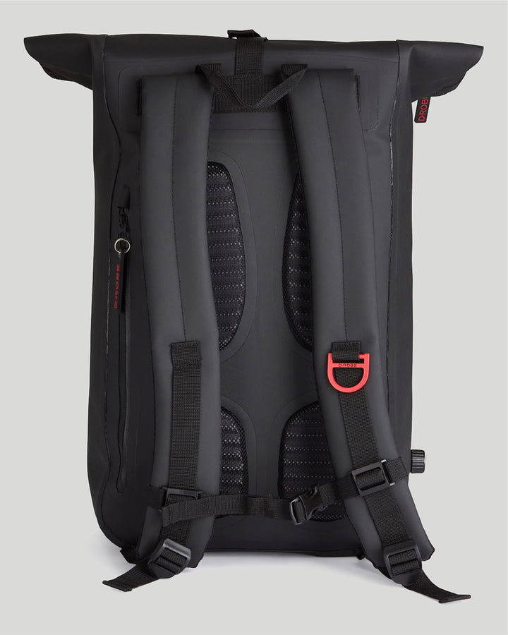 Our midnight black roll-top rucksack is heavy-duty enough to haul around the beach or whilst travelling, and big enough to store your Robe away when not wearing.